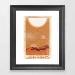 Visit Scenic Arrakis - Distressed Vintage Travel Poster Framed Art Print