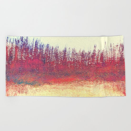 Maritime Lakeshore In Autumn Beach Towel