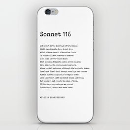 Sonnet 116 - William Shakespeare Poem - Literature - Typewriter Print 2 iPhone Skin