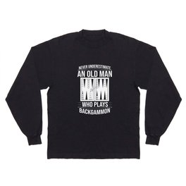 Backgammon Board Game Player Rules Long Sleeve T-shirt