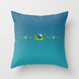 Frog DIce Throw Pillow