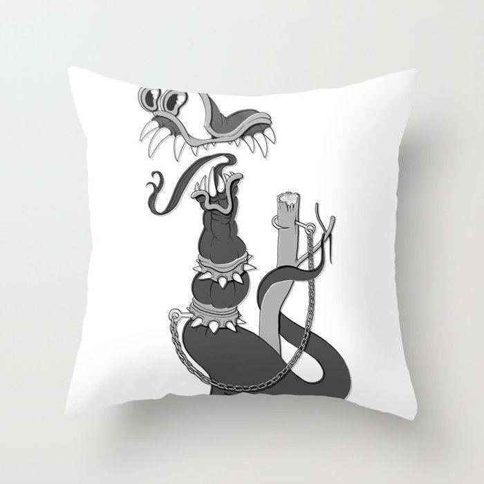 Tethered (B&W) Throw Pillow