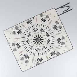 Snowflakes Scandic Nordic Picnic Blanket