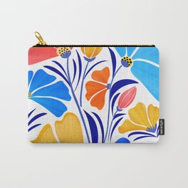Modern Garden Party / Floral Illustration Carry-All Pouch