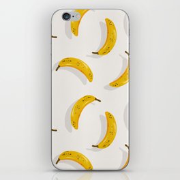 Banana Pattern – White iPhone Skin
