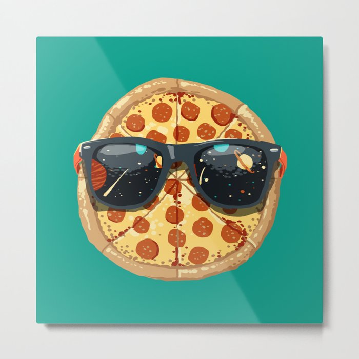 Cool Pizza Metal Print