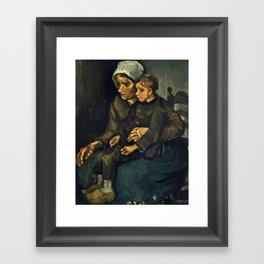  Peasant Woman with Child on her Lap, 1885 by Vincent van Gogh Framed Art Print