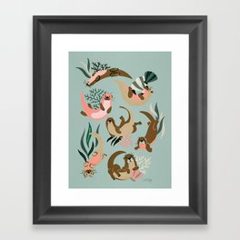 Otter Collection - Mint Palette Framed Art Print
