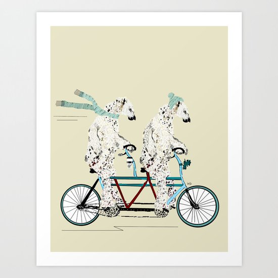 polar bears lets tandem Art Print