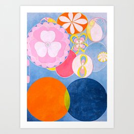 Hilma af Klint (Swedish, 1862-1944) - The Ten Largest, No. 2, Childhood (from Group IV) - 1907 - Abstract, Symbolic painting - Tempera on paper - Digitally Enhanced Version - Art Print