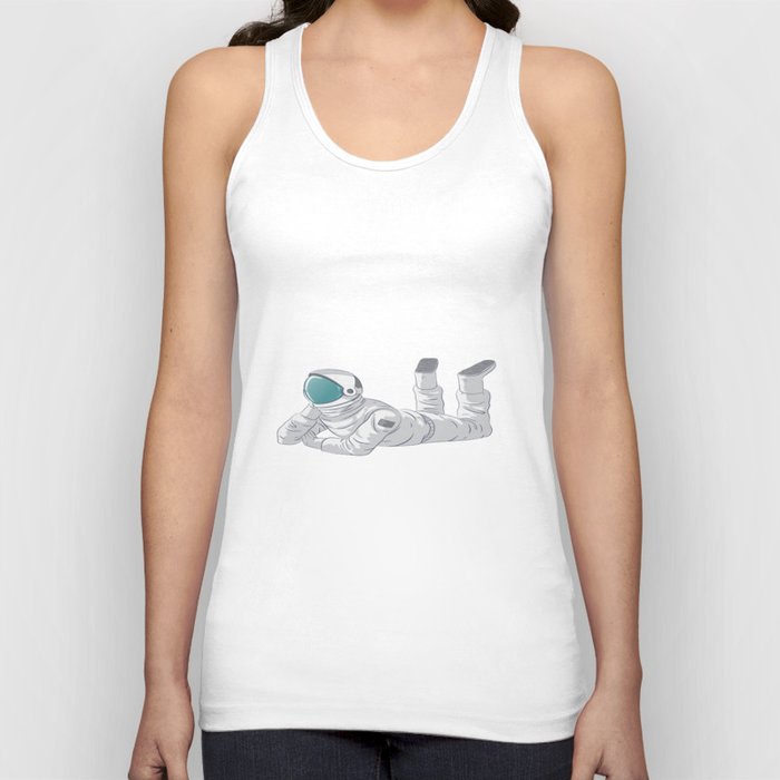 Not Lazy Just Chillin - Space Astronaut Tank Top