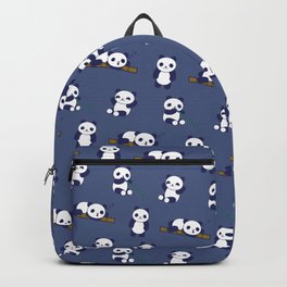 Cute Panda Pattern (Blue) Backpack
