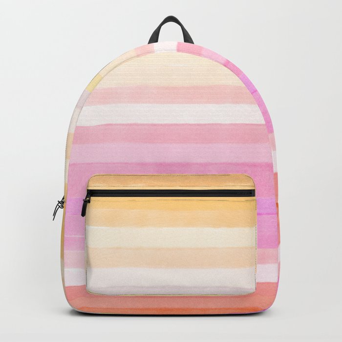 Warm Rainbow Stripes Backpack