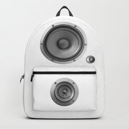 Subwoofer Speaker on white Backpack