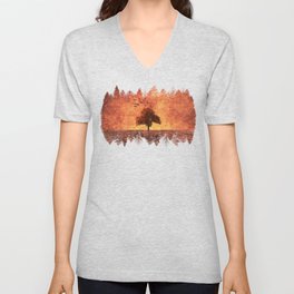 The sea of fire V Neck T Shirt
