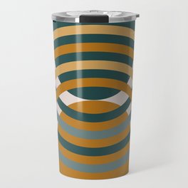 Arches Composition in Teal and Mustard Yellow Travel Mug