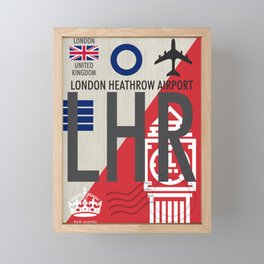London LHR Airport Code Framed Mini Art Print