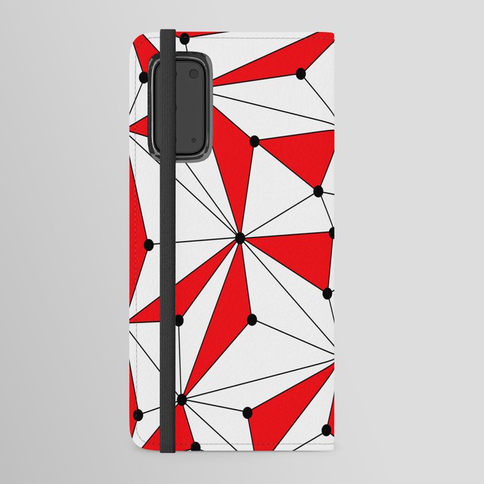 Abstract geometric pattern - red. Android Wallet Case