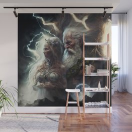 Mother Nature and Father Time Wall Mural