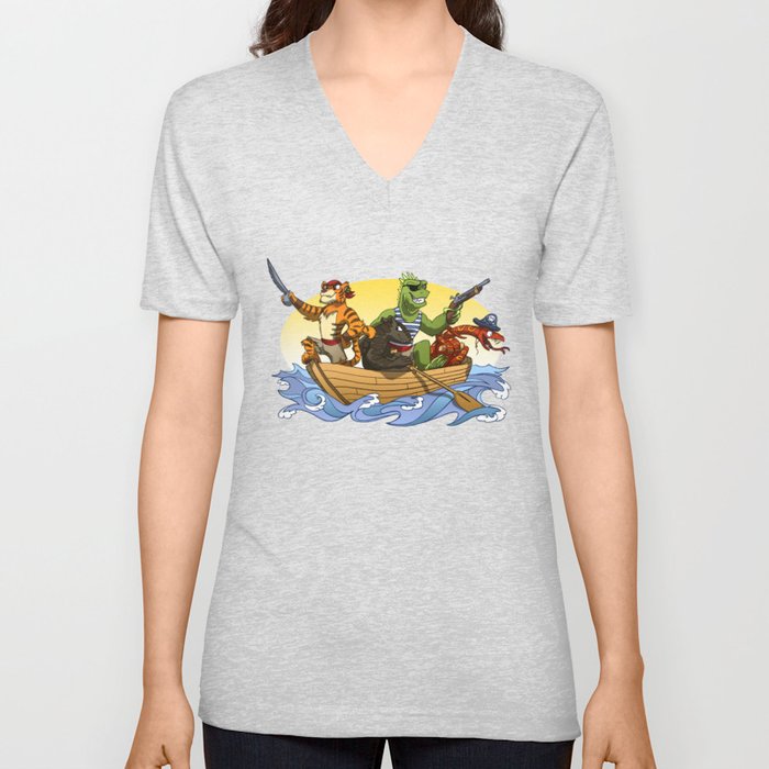 Them pirates! V Neck T Shirt