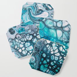 Dee Blue Acrylic Pour Coaster