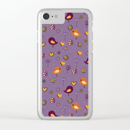 Cute Pattern Clear iPhone Case