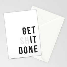 Get Sh(it) Done // Get Shit Done Stationery Card