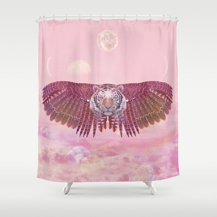 The Winged Tigress Shower Curtain