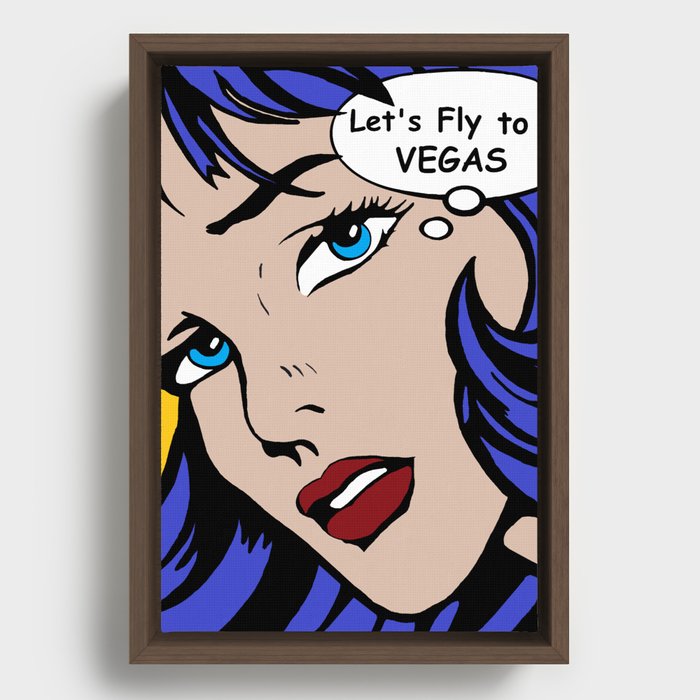 Fly Me to Vegas Framed Canvas