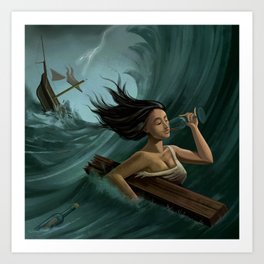 Storm Surfer Art Print
