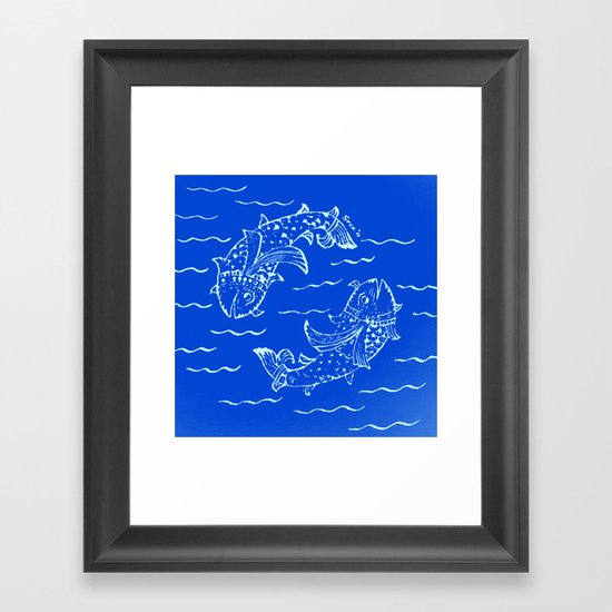 Happy fish- 1 Framed Art Print