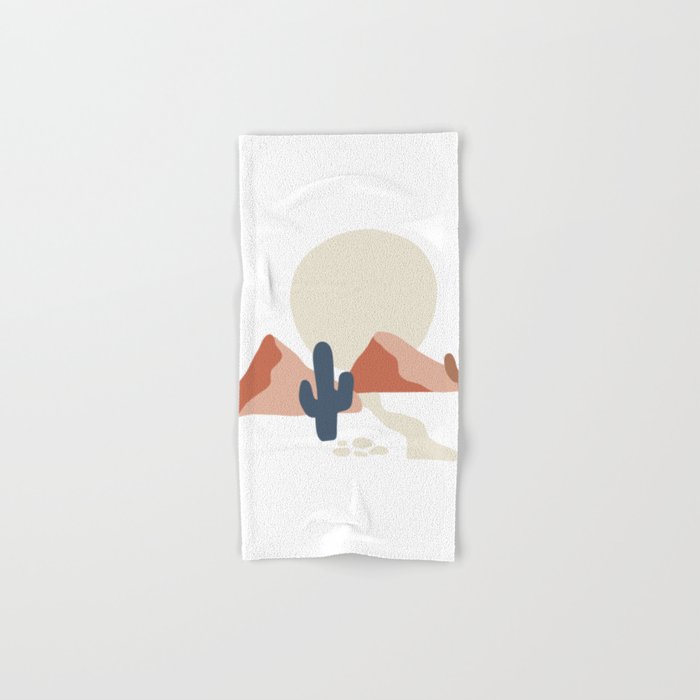 Abstract Desert Art Print 01, Modern Art V2 Hand & Bath Towel