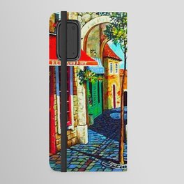 Paris Cafe, Montemartre colorful portrait painting for home decor Android Wallet Case