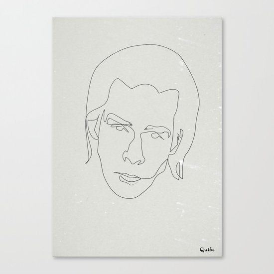 One line Nick Cave Canvas Print