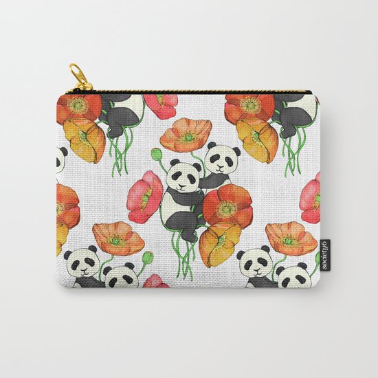 Poppies & Pandas Carry-All Pouch