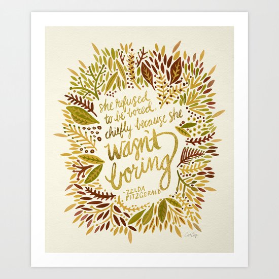 Zelda Fitzgerald – Fall Palette Art Print