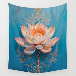 Blue Lotus Wall Tapestry