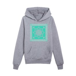 Ethnic Biscay Green Kids Pullover Hoodies