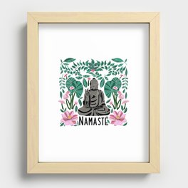 Buddha Art/ Namaste Wall Art/ Buddha Illustration Recessed Framed Print