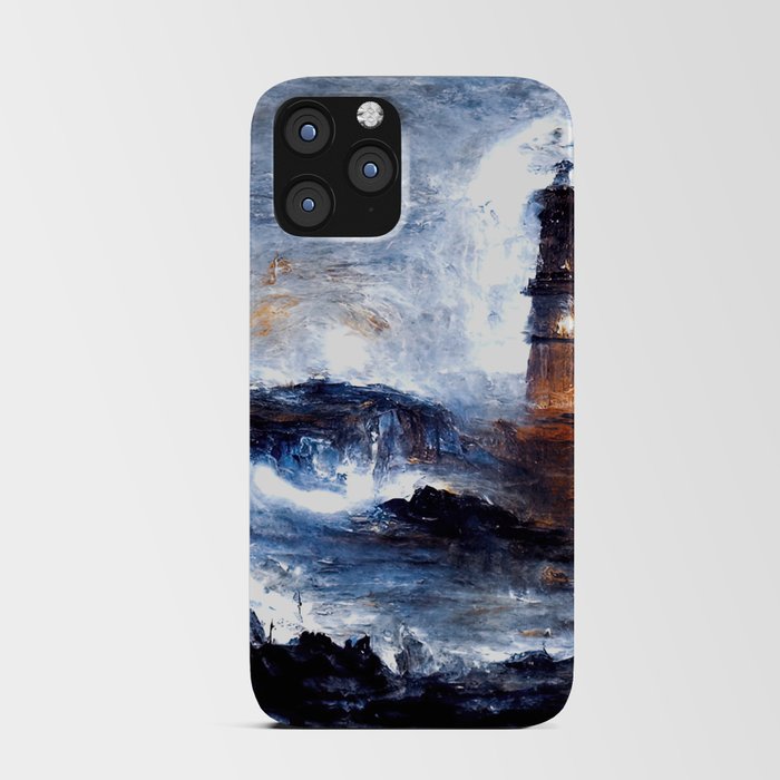 A lighthouse in the storm iPhone Card Case