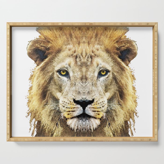 King Of The Jungle Lion - Lions Animal Print Art Serving Tray