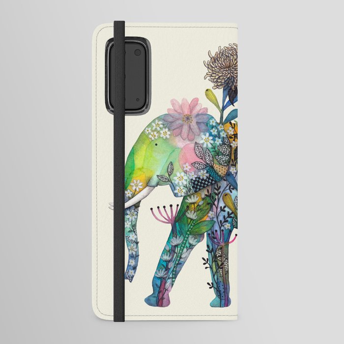 Floral Elephant Android Wallet Case