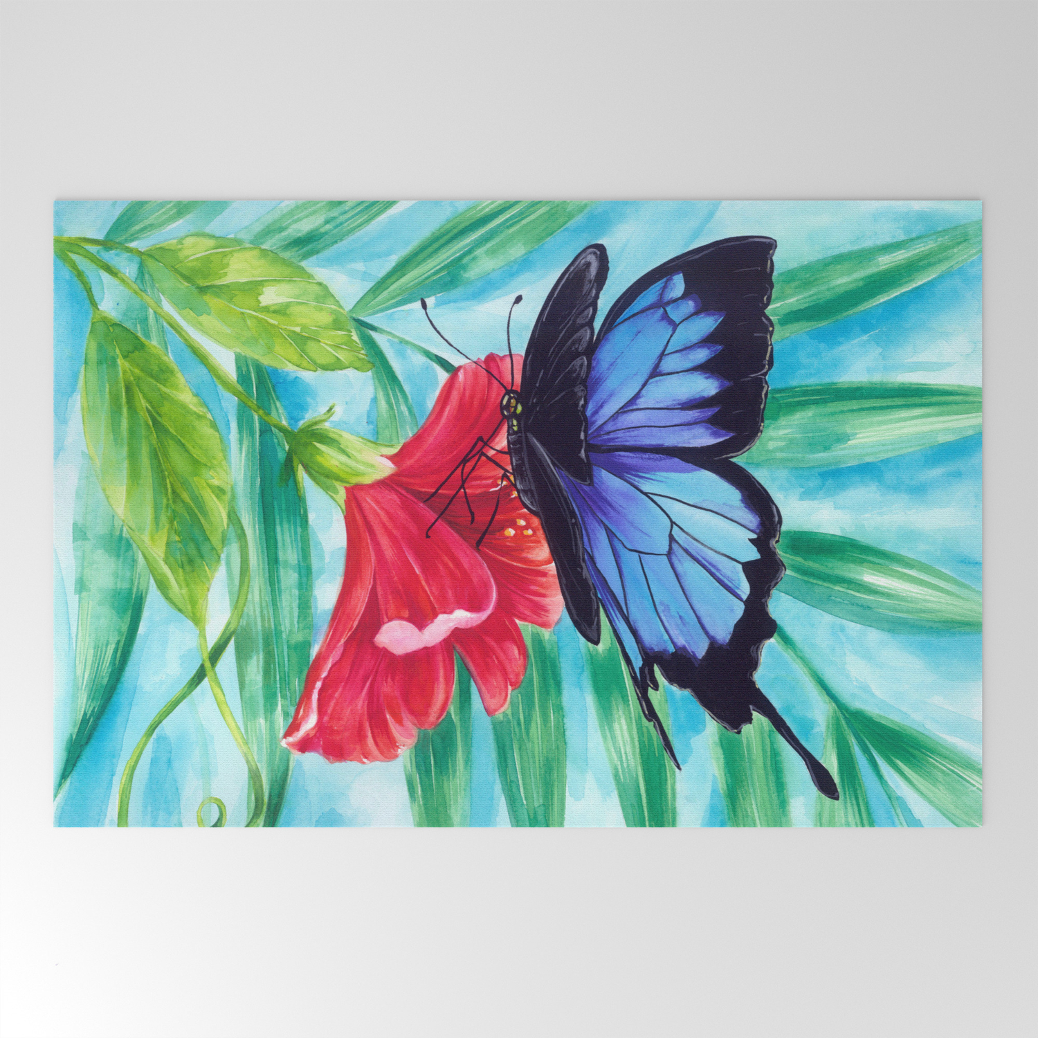 Ulysses Butterfly Welcome Mat By Helenashley Society6