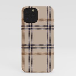 Brown Plaid Tartan Textured Pattern iPhone Case