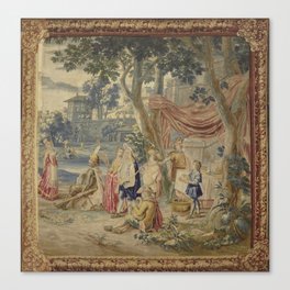 Antique 18th Century Flanders Tapestry Canvas Print