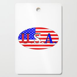 USA Isolated Rugby Ball Cutting Board