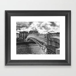 Ha'Penny Bridge in Dublin Framed Art Print