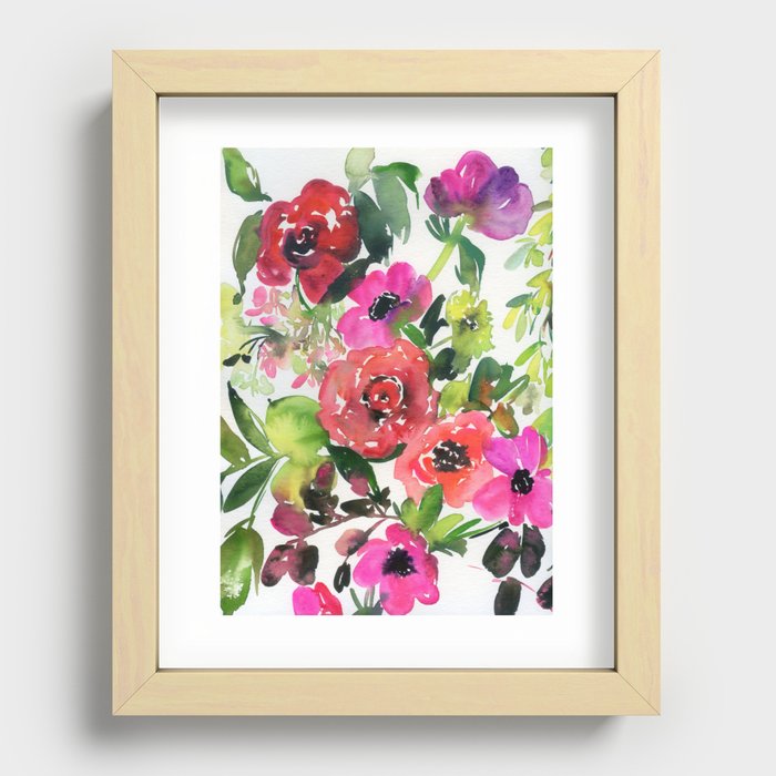 the pink flowers N.o 1 Recessed Framed Print