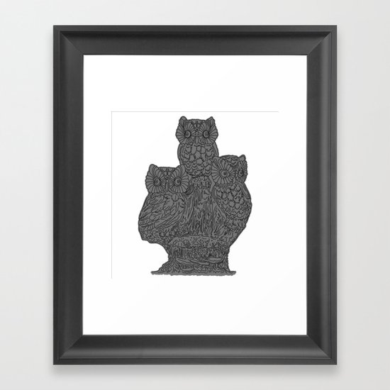 Three Owls Framed Art Print