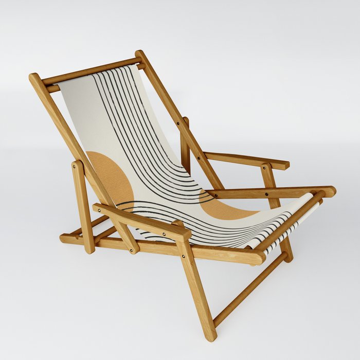 Sun Arch Double - Gold Sling Chair | Graphic-design, Mid-century-modern, Midcentury, Mid-century, Contemporary, Modern-classic, Elegant, Abstract, Line, Sun